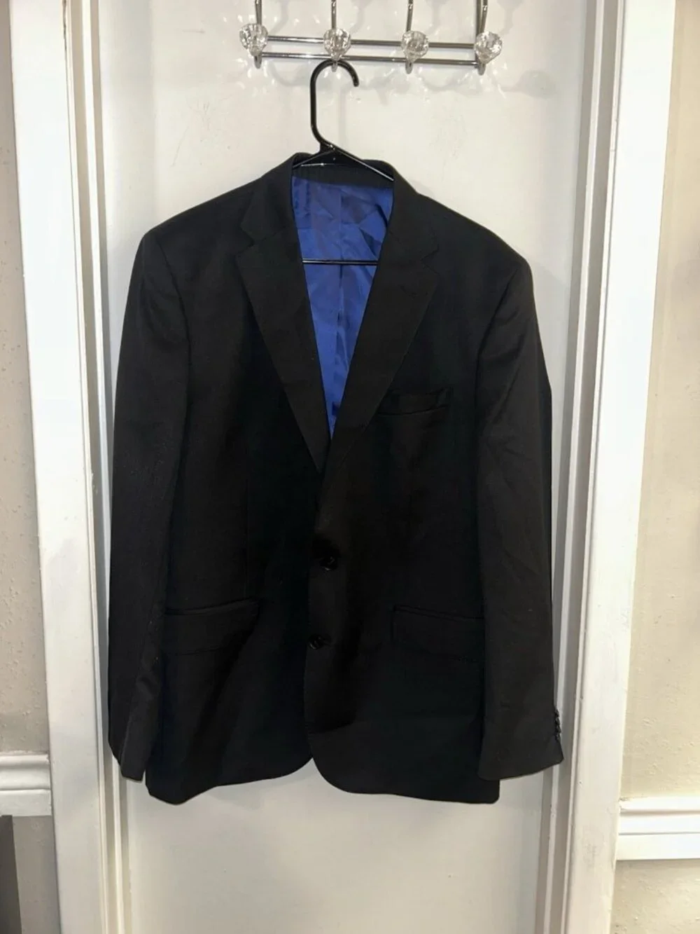 Cole Haan Black Business Career 2 Button Suit Jacket Sport Coat Size 44R